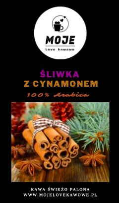 Kawa smakowa śliwka z cynamonem 250g zmielona