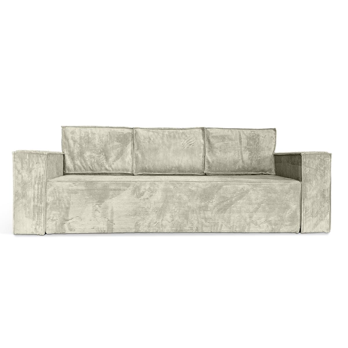 Kanapa Verona 248x96x93 cm z funkcją spania i pojemnikiem sztruks beżowy do salonu nr. 2