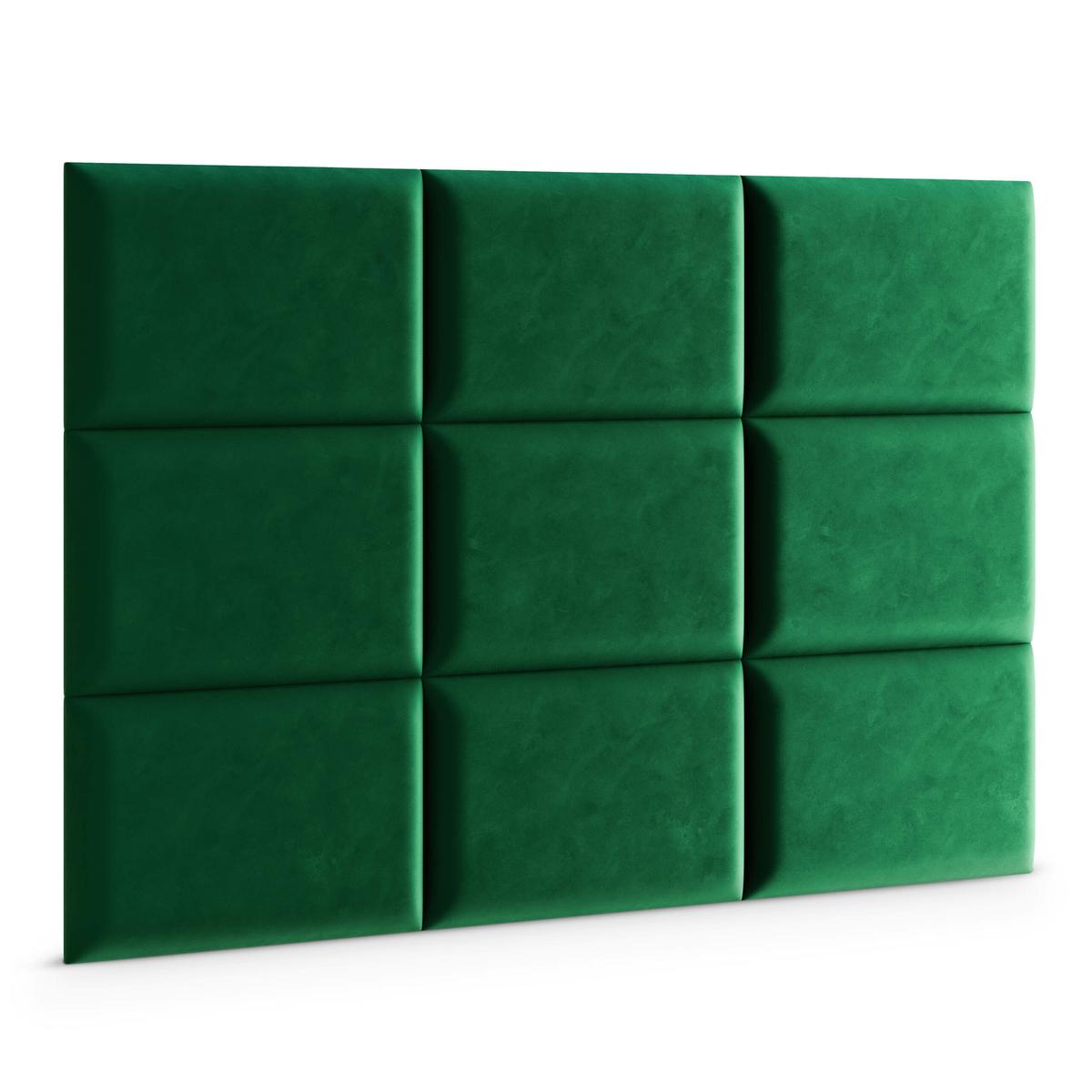 Panele tapicerowane 40x30 na ścianę magic velvet butelkowa zieleń nr. 3
