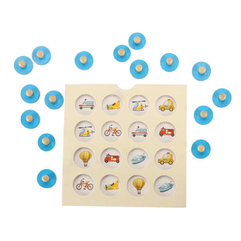 Gra planszowa memory montessori zestaw puzzle drewniane 4 karty nr. 8