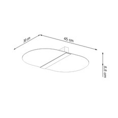 Plafon SALIA 5.5x30x45cm nowoczesna lampa G9 do salonu - Miniaturka zdjęcia nr 4