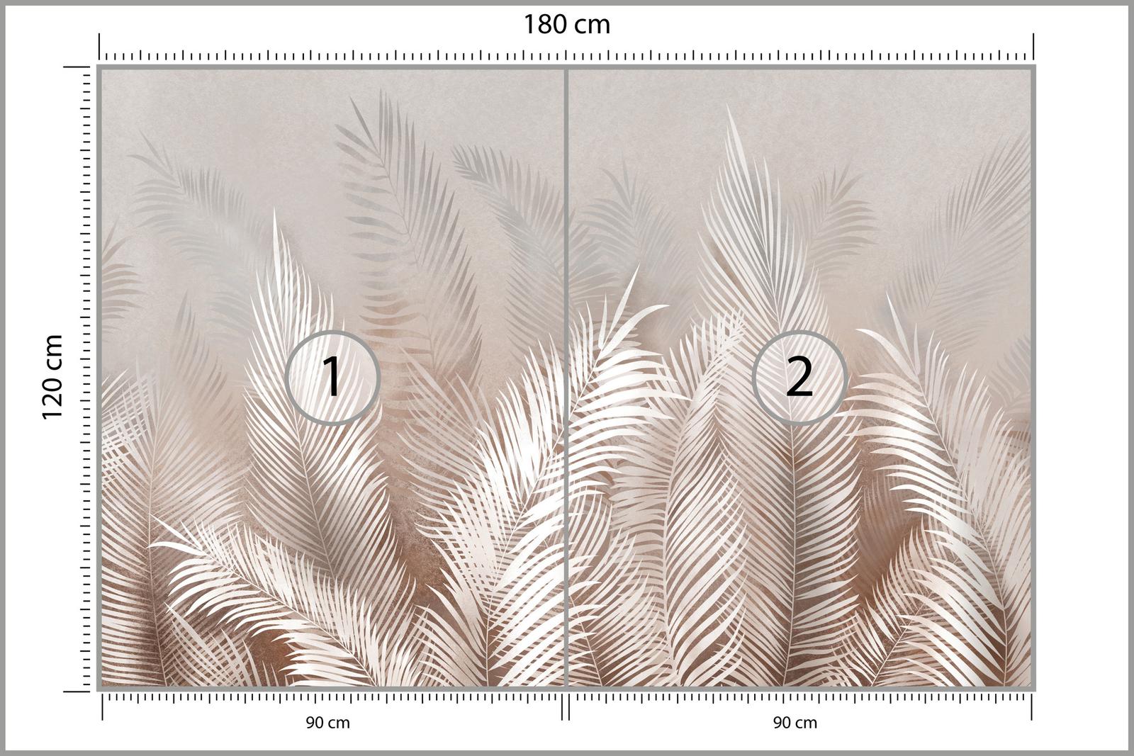 Fototapeta Liście PALMOWE Rośliny Natura 180x120  Dekoracja do Salonu z Modnym Efektem 3D nr. 2