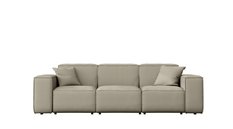 Sofa ogrodowa MALIBU 245x103x88 cm wodoodporna UV 3-os + 2 poduszki do ogrodu ciemnobeżowa