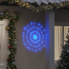 Ozdoby świąteczne ze 140 lampkami LED, 8 szt, niebieskie, 17 cm - Miniaturka zdjęcia nr 3