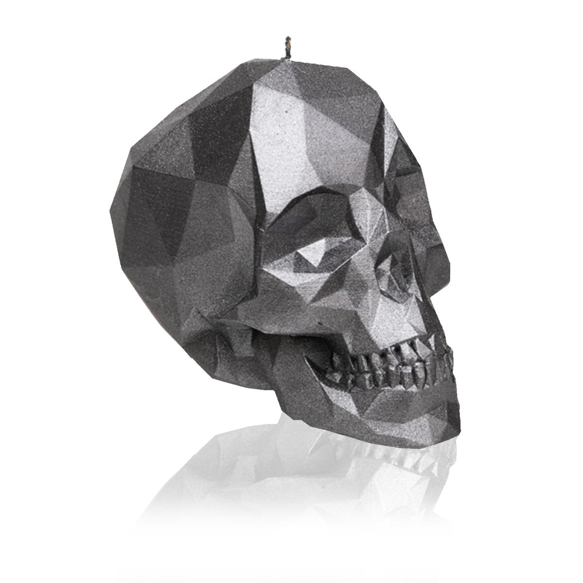 Świeca Skull Low-Poly Steel Big