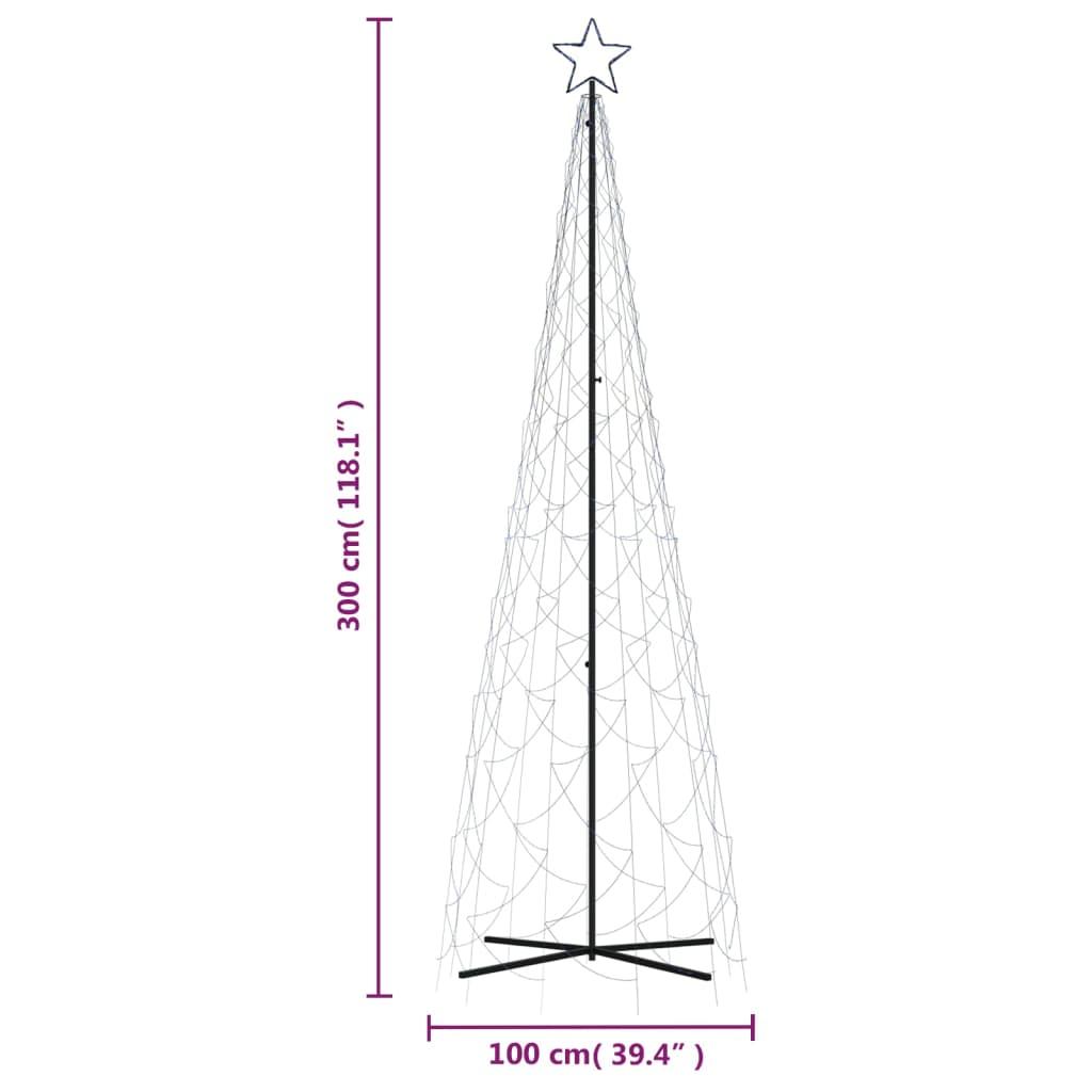 Choinka stożkowa 100x300 cm 500 niebieskich LED świąteczna do ogrodu nr. 10