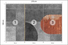 Fototapeta Do Jadalni Wzór Geometryczny BETON Mural Abstrakcja Dekoracja Nowoczesna - Miniaturka zdjęcia nr 2