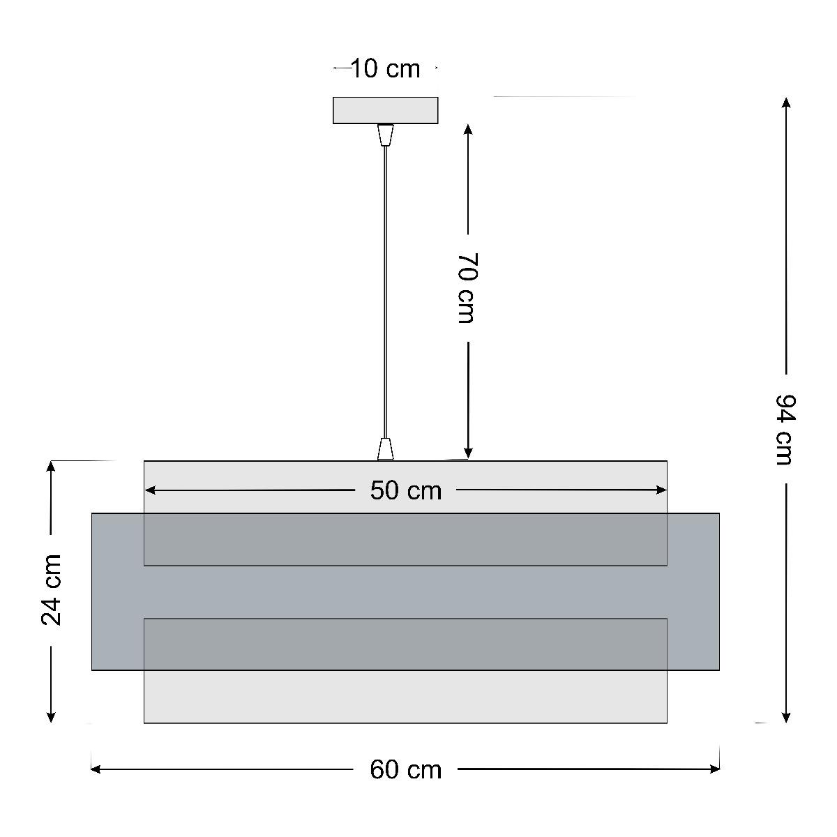 Lampa wisząca DOBLO 60 cm jutowa abażur brązowa kremowa  nr. 9