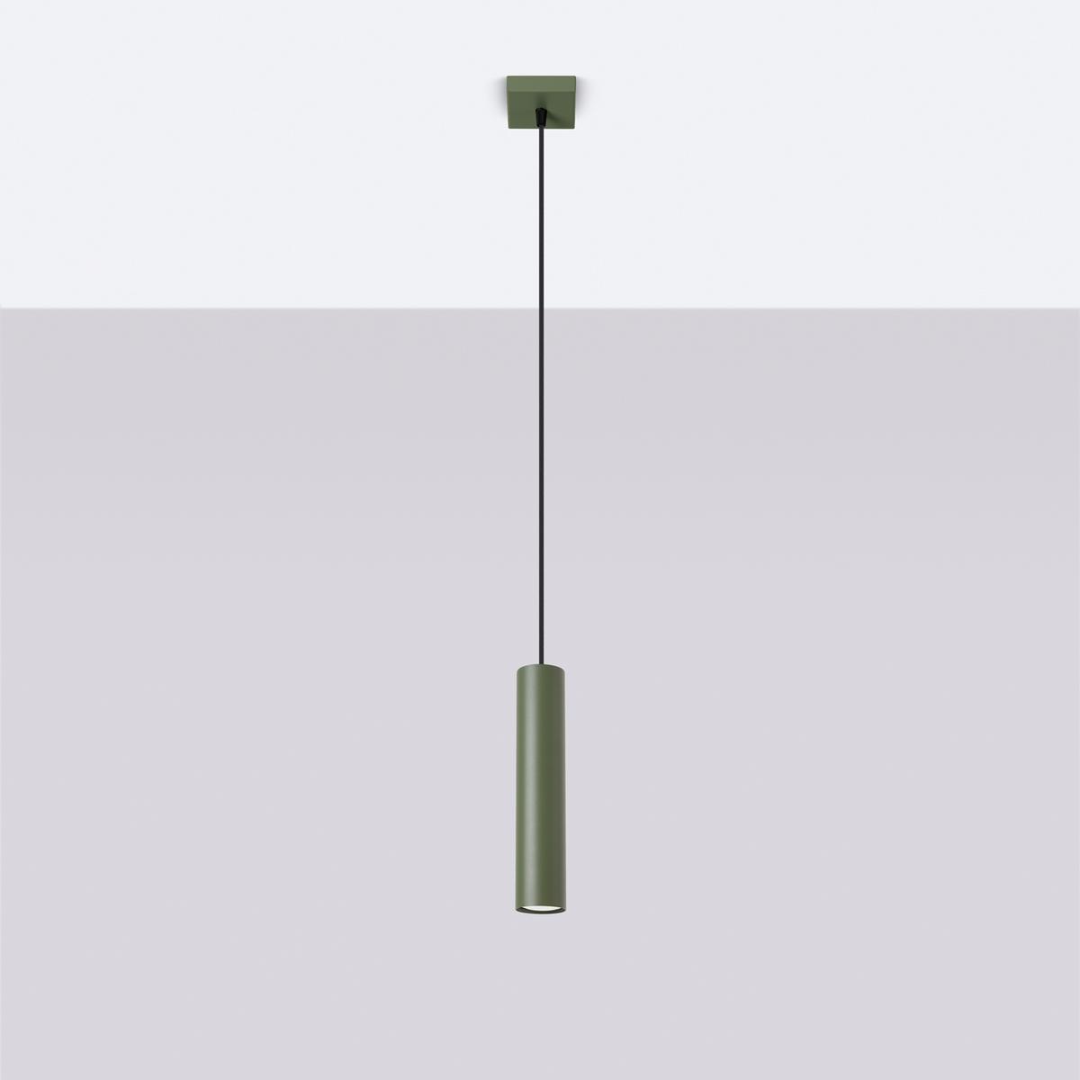 Lampa wisząca Lagos 118x8x8cm do sypialni salonu zielona oliwka nr. 2