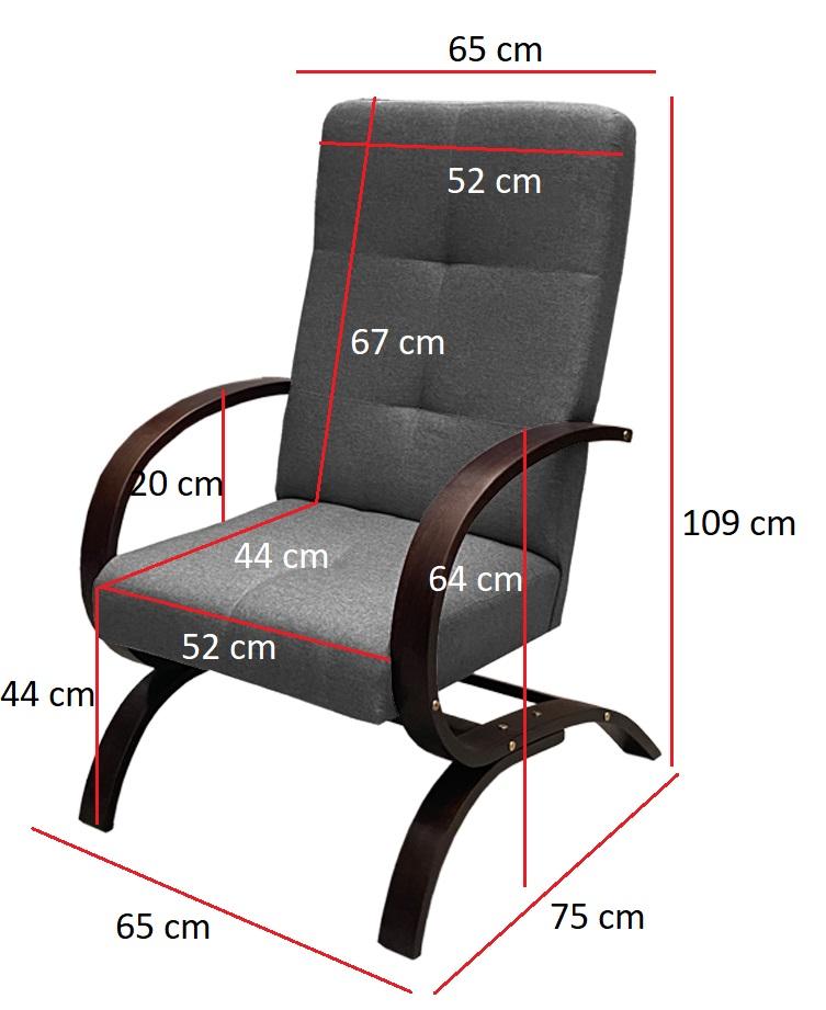 Fotel Finka 65x109x75 cm do salonu ciemnobrązowy dąb sonoma nr. 2