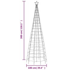 Choinka 300 cm z kołkami z lampek 570 LED kolorowa do ogrodu - Miniaturka zdjęcia nr 11