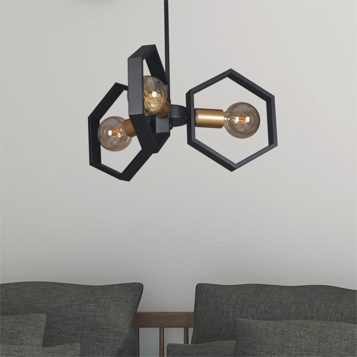 Lampa wisząca K-4723 HONEY 42x55x42 cm do salonu lub pokoju czarny/złoty nr. 7