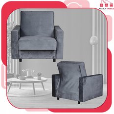 Fotel rozkładany z podnóżkiem Alicja salon pokój - Miniaturka zdjęcia nr 2
