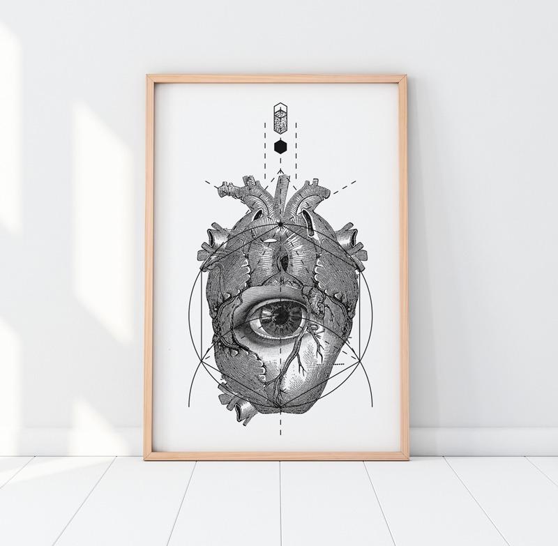 Plakat anatomia serca 40x50 cm dekoracja ścienna bez ram  nr. 2