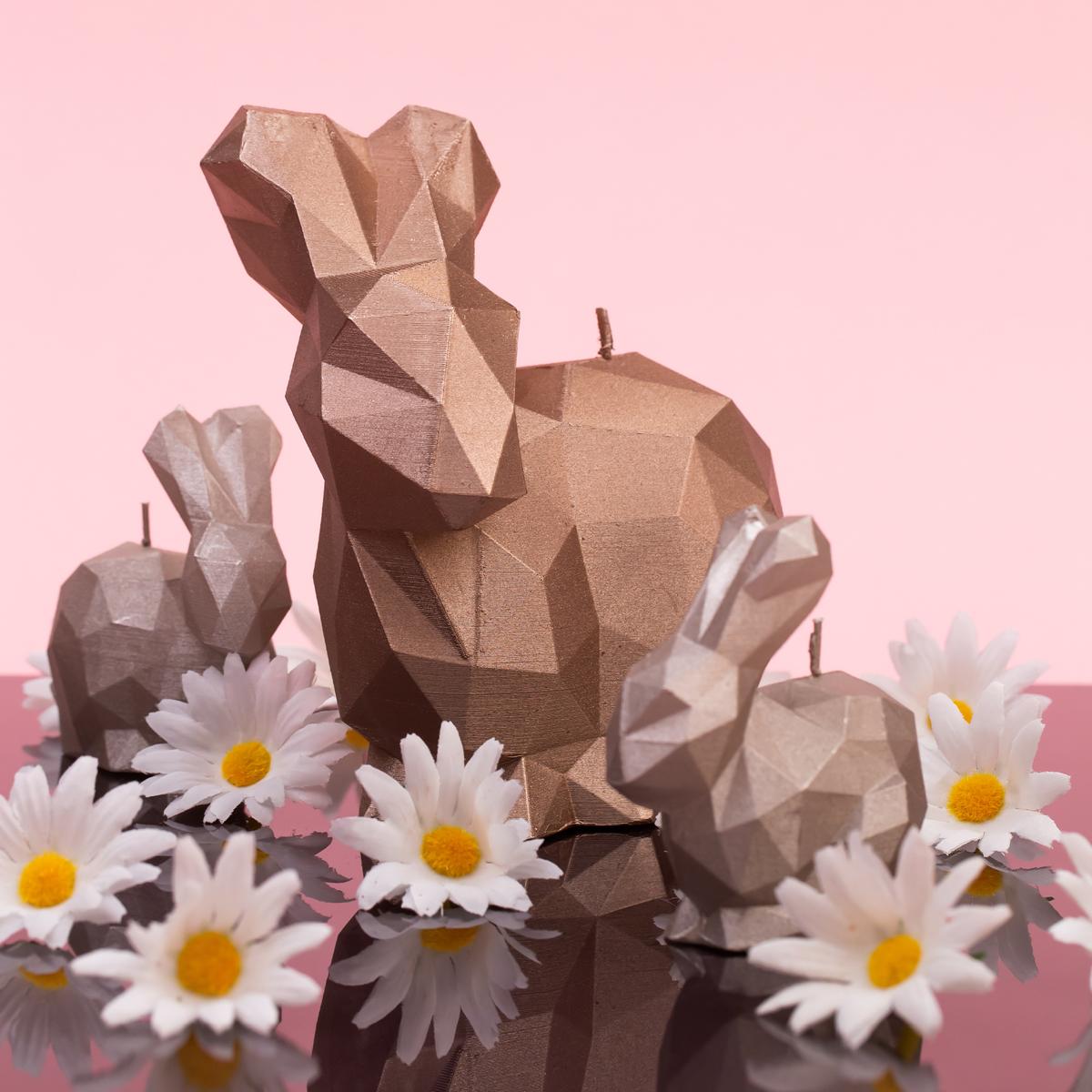 Świeca Rabbit Low-Poly Silver Small nr. 8