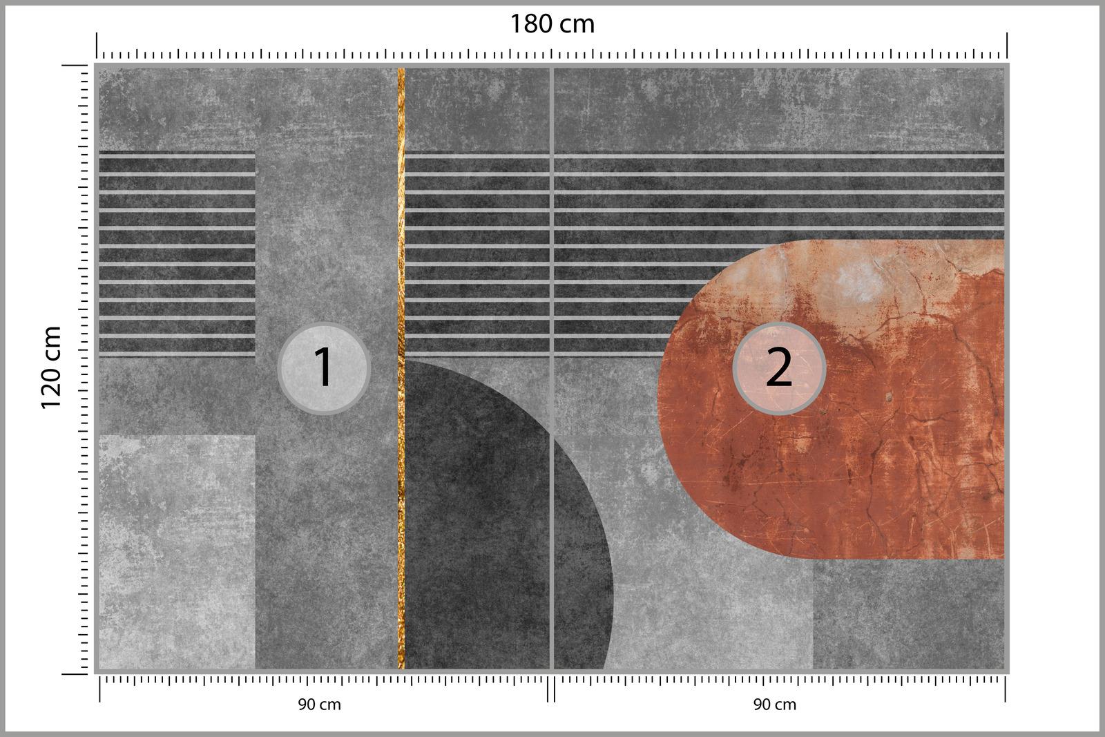 Fototapeta Do Jadalni Wzór Geometryczny BETON Mural Abstrakcja Dekoracja Nowoczesna nr. 2