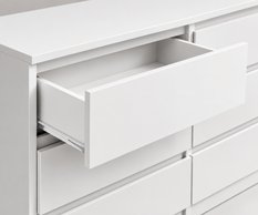 Komoda 120 cm MARTUSIA 78,5x120x39 cm z 6 szufladami biała do salonu i sypialni - Miniaturka zdjęcia nr 6