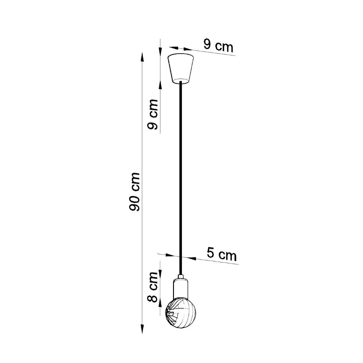 Lampa wisząca DIEGO 1 szara 90x9x9cm nowoczesna lampa wisząca E27 do salonu nr. 7