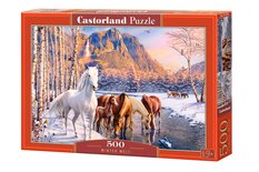 CASTORLAND Puzzle układanka 500 elementów Winter Melt - Konie zimowy krajobraz 9+ - Miniaturka zdjęcia nr 3