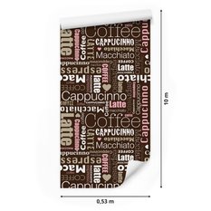 Tapeta kawa typografia napisy serduszka do kuchni  - Miniaturka zdjęcia nr 2