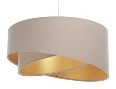 Lampa 45 cm do sypialni salonu wisząca asymetryczna beżowo -złota - Miniaturka zdjęcia nr 1