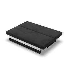 Kanapa 3-osobowa NOLA 191x92x91 cm wygodna sofa rozkładana z pojemnikiem do pokoju do salonu sprężyna bonell czarna biała - Miniaturka zdjęcia nr 3