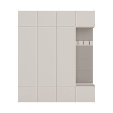 Garderoba HAGA 238x200x35 cm kaszmir beż 3x Szafa + Wieszak - Miniaturka zdjęcia nr 8