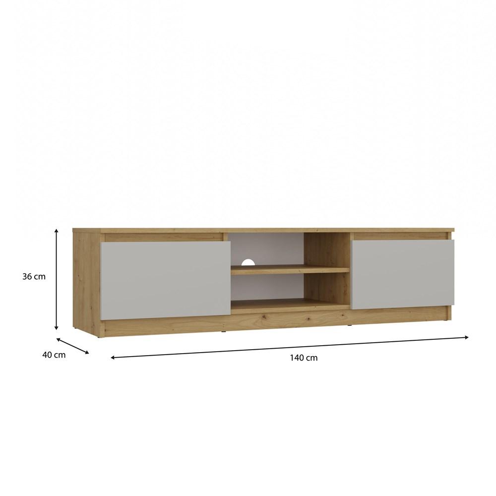 Szafka RTV Malwa 36x140x40 cm do salonu dąb artisan kaszmir beż nr. 10