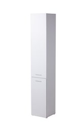 Szafka łazienkowa słupek LUBA I 174×30×30 cm z szafkami i półkami oraz koszem do łazienki biała - Miniaturka zdjęcia nr 7