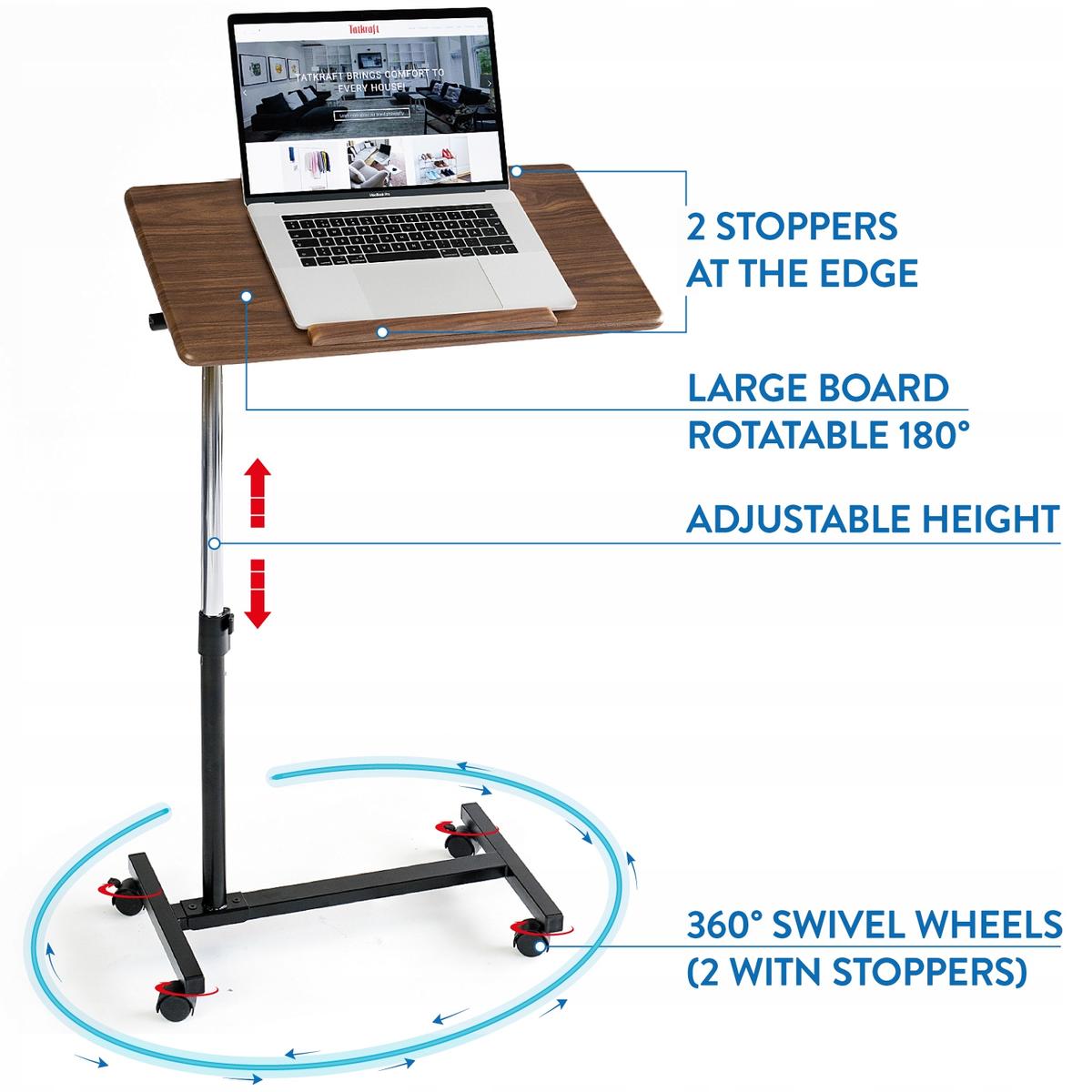 Tatkraft Gain stabilny stolik pod laptopa, 4 kółka nr. 7