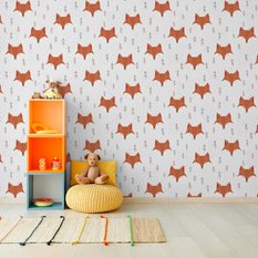 Tapeta Do Pokoju Dziecięcego LISY Drzewa Góry Las  - Miniaturka zdjęcia nr 7