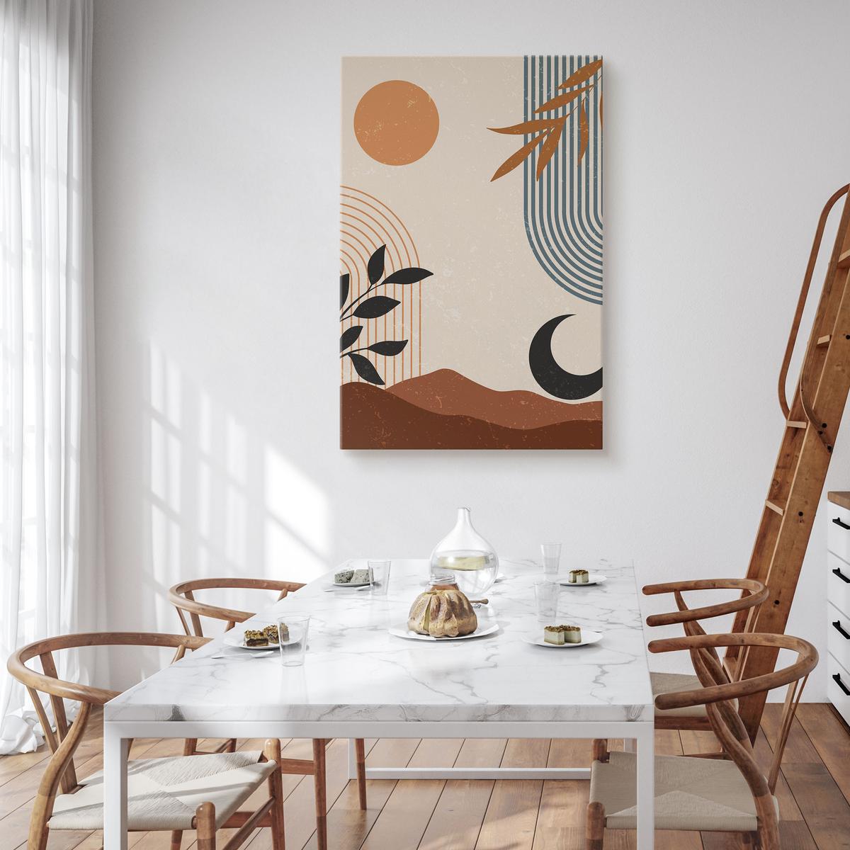 Obraz Do Sypialni Słońce Księżyc Styl Boho Abstrakcja 80x120cm nr. 4