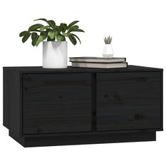 Stolik kawowy 80x50x40 cm z pojemnymi szufladami z litego drewna sosnowego do salonu - Miniaturka zdjęcia nr 1