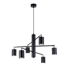 Żyrandol LEMMI 125x77x77cm czarna wisząca lampa GU10 do salonu  - Miniaturka zdjęcia nr 1