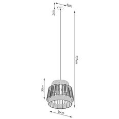 Lampa wisząca BRILO 137x35x35cm nowoczesna E27 do salonu - Miniaturka zdjęcia nr 5