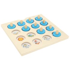 Gra planszowa memory montessori zestaw puzzle drewniane 4 karty - Miniaturka zdjęcia nr 3