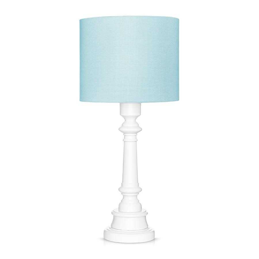 Lampa stołowa CLASSIC 25x25x55 cm miętowa ze ściemniaczem drewno białe