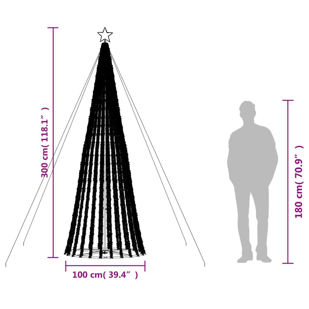 Choinka stożkowa 300 cm 688 LED zimny biały do ogrodu nr. 10