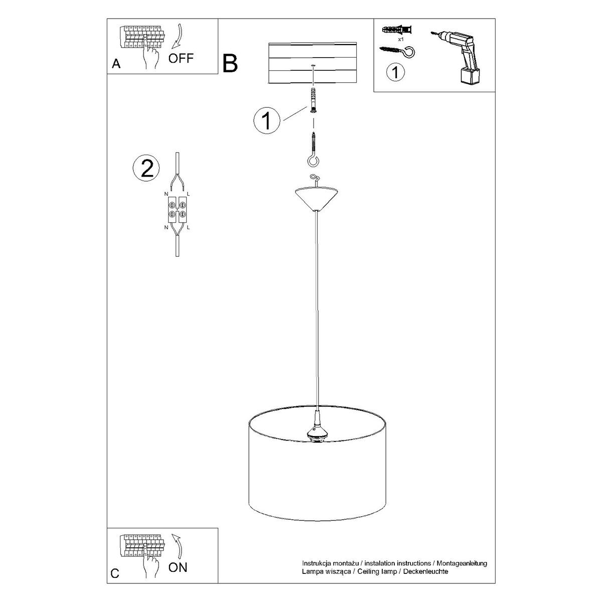 Lampa wisząca FOOTBALL C 40 82x40x40cm nowoczesna E27 do salonu nr. 5