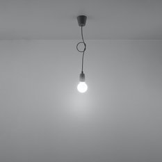 Lampa wisząca DIEGO 1 szara 90x9x9cm nowoczesna lampa wisząca E27 do salonu - Miniaturka zdjęcia nr 6