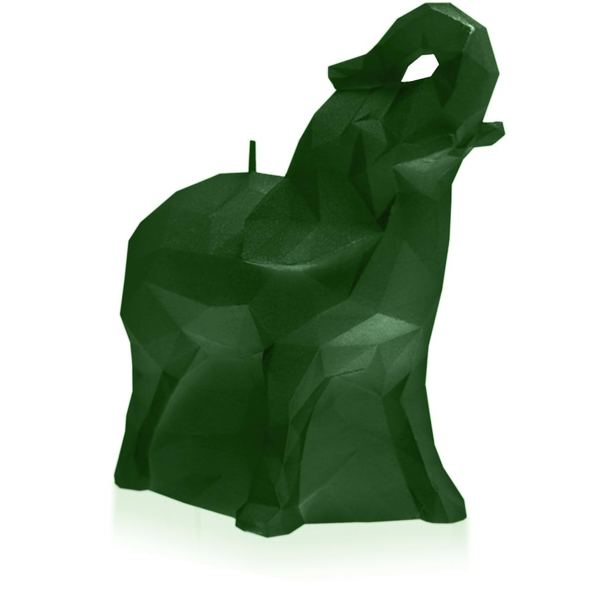 Świeca Elephant Low-Poly Dark Green Small nr. 2