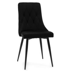 Krzesło CAREN czarne tapicerowane welurem aksamit velvet. do jadalni 
