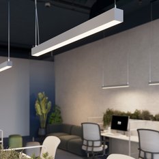 Lampa wisząca PINNE 67 szara 4000K 150x6x67cm nowoczesna LED do salonu - Miniaturka zdjęcia nr 12