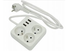 Listwa zasilająca przedłużacz 3 gniazda + 3 usb  - Miniaturka zdjęcia nr 3