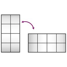 Lustro 40x80 cm do łazienki sypialni ścienne prostokątne żelazo czarne - Miniaturka zdjęcia nr 7