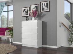 Komoda MODERN 70x40 cm biała z czterema szufladami do biura sypialni lub salonu - Miniaturka zdjęcia nr 2