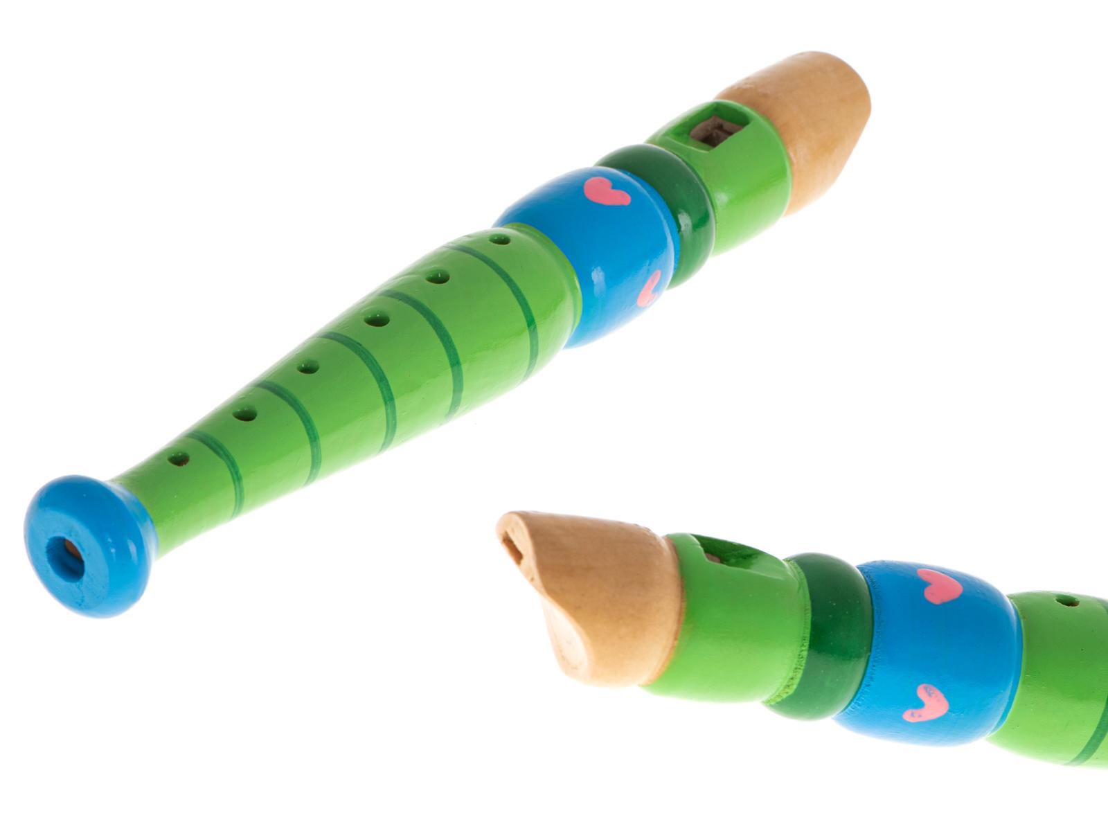 Flet prosty drewniany instrument muzyczny do nauki muzyki dla dzieci 20 cm nr. 5