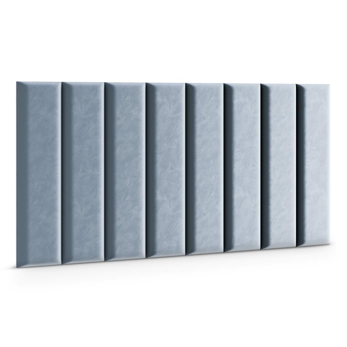 Panele tapicerowane 60x15 cm na ścianę magic velvet błękitny