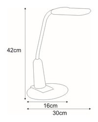 Lampka biurkowa K-BL1391 TIMO 30x42x16 cm do salonu lub pokoju srebrny - Miniaturka zdjęcia nr 2