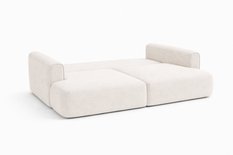 Kanapa z funkcją spania ITALY 253x110x71 cm FLOW trzyosobowa sofa rozkładana kremowa - Miniaturka zdjęcia nr 5
